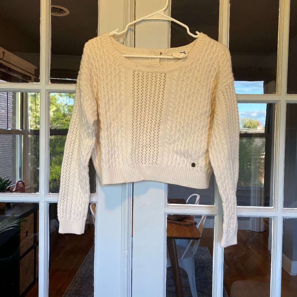 Small Cream Tommy Girl Sweater